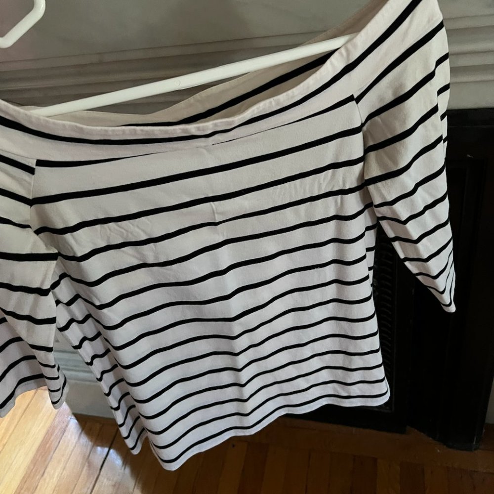 Striped off-the-shoulder top